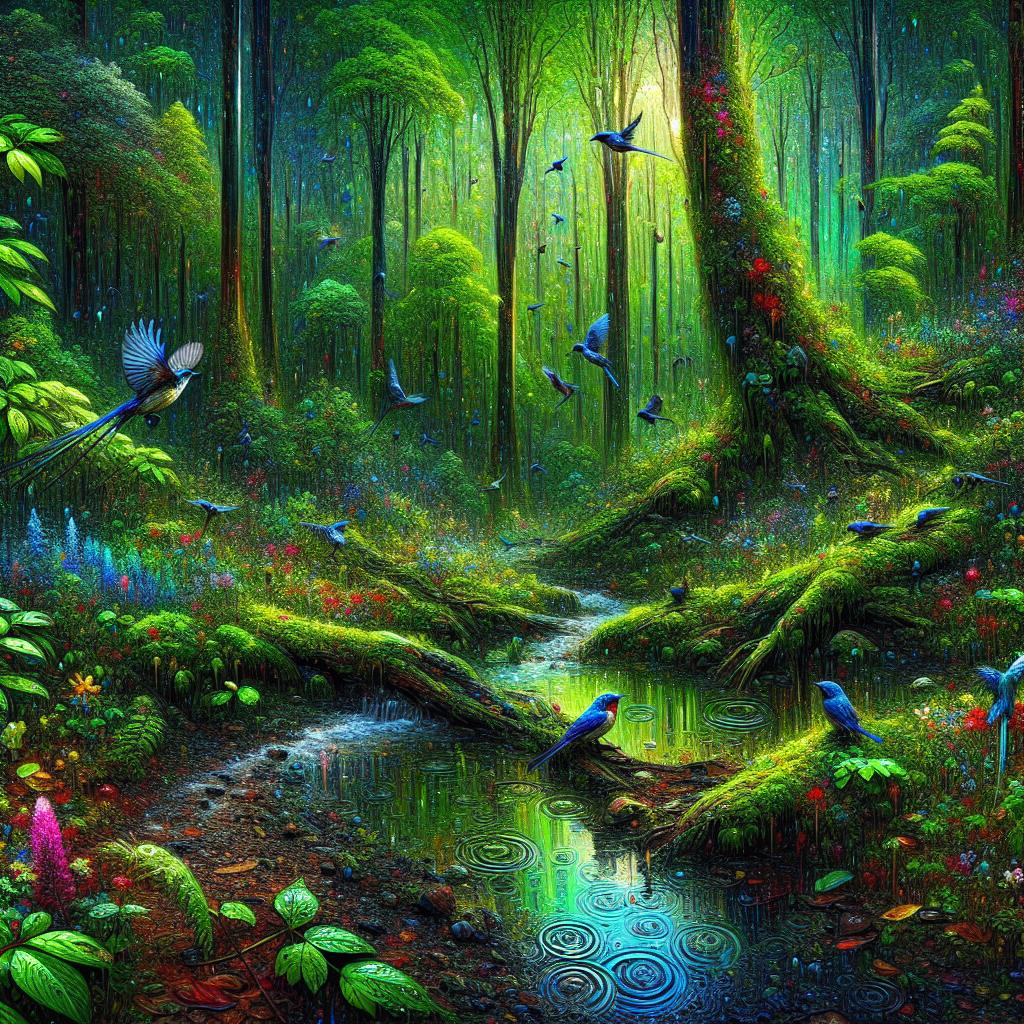 Rain-Kissed Forest Revelry