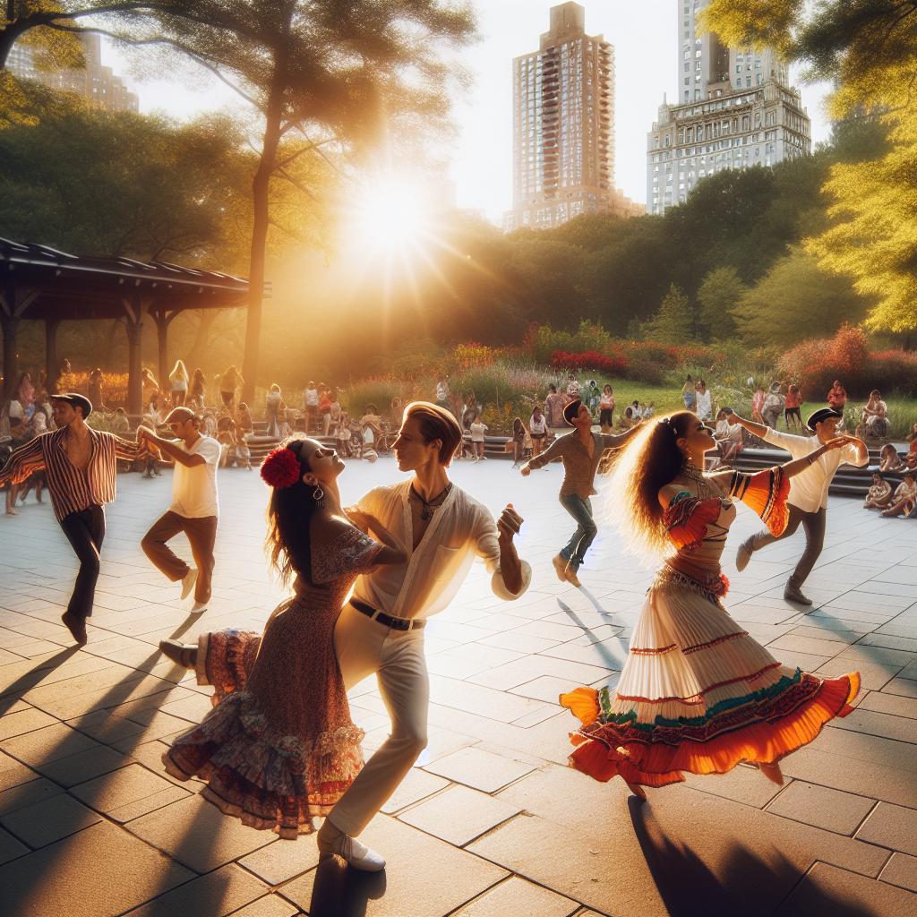 Joyful Dancers at Dusk