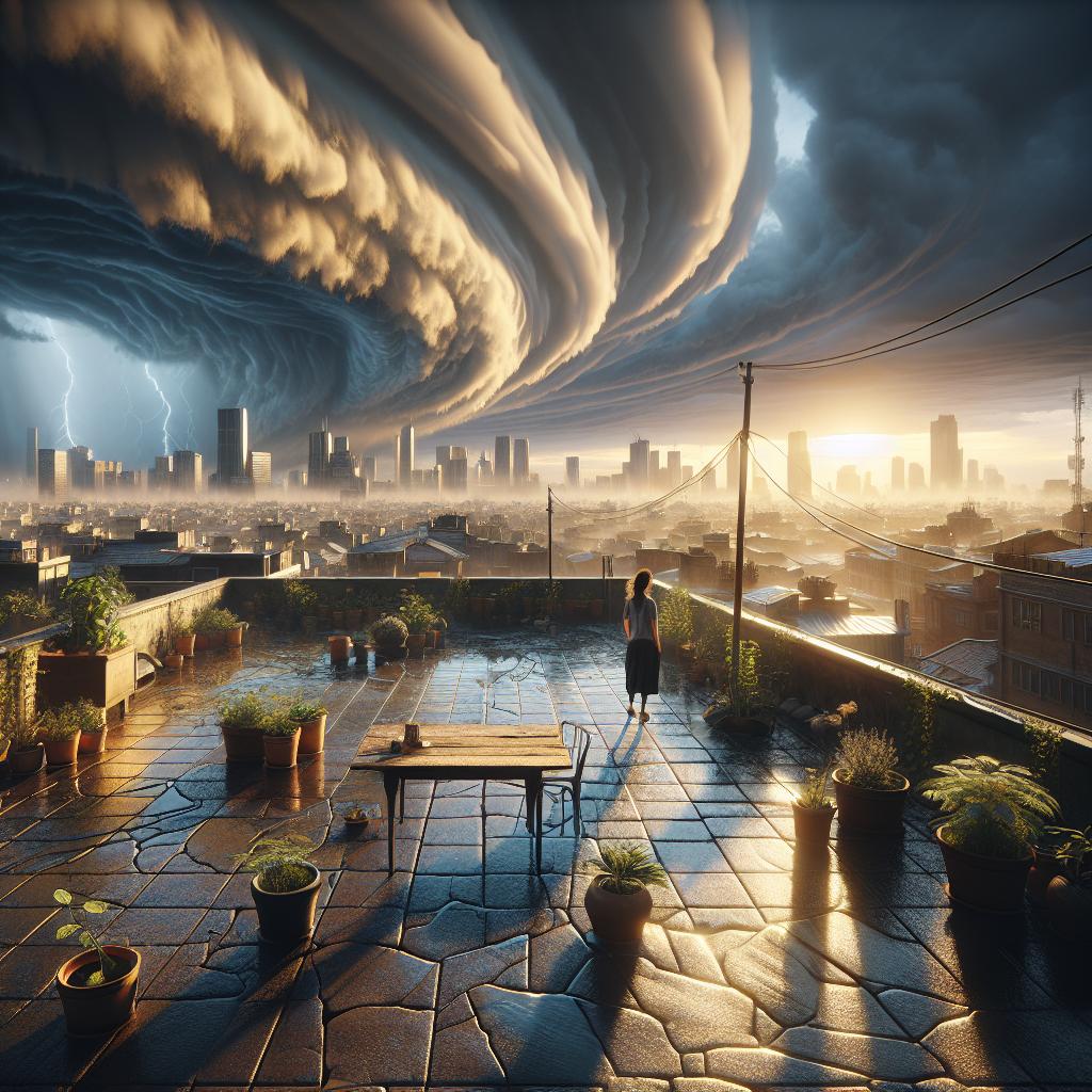 Melancholy Over City Rooftops