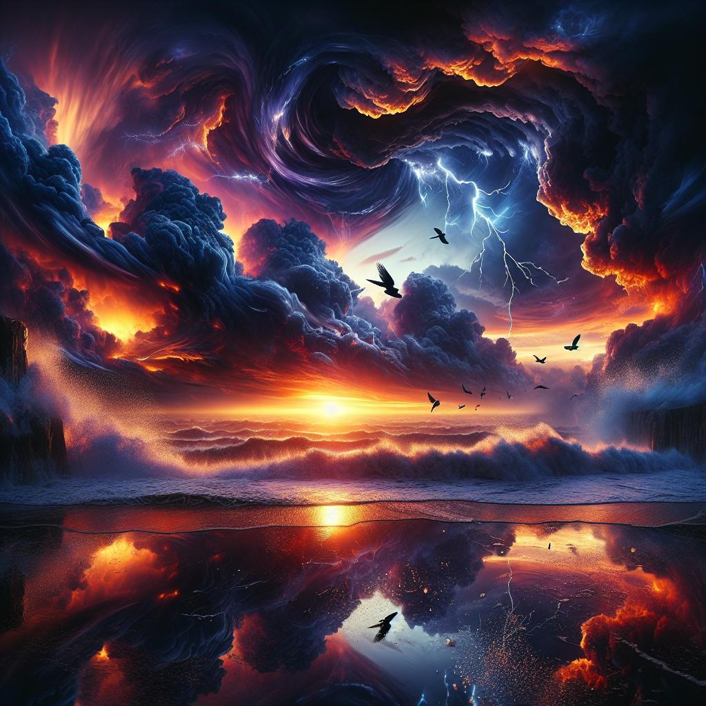 Stormy Sunset Symphony