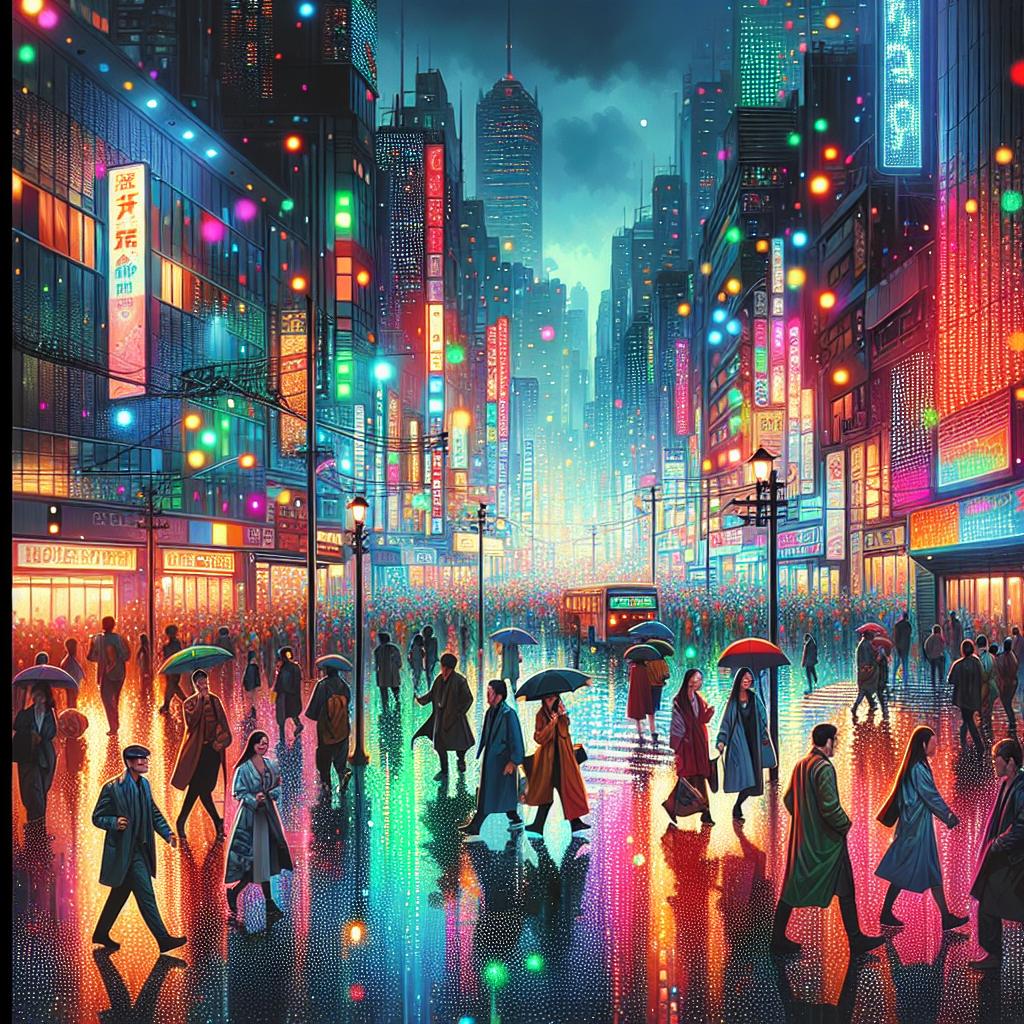 Luminous Dots in Night's Embrace
