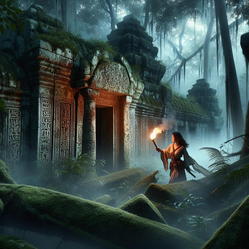 Misty Ruins at Dusk