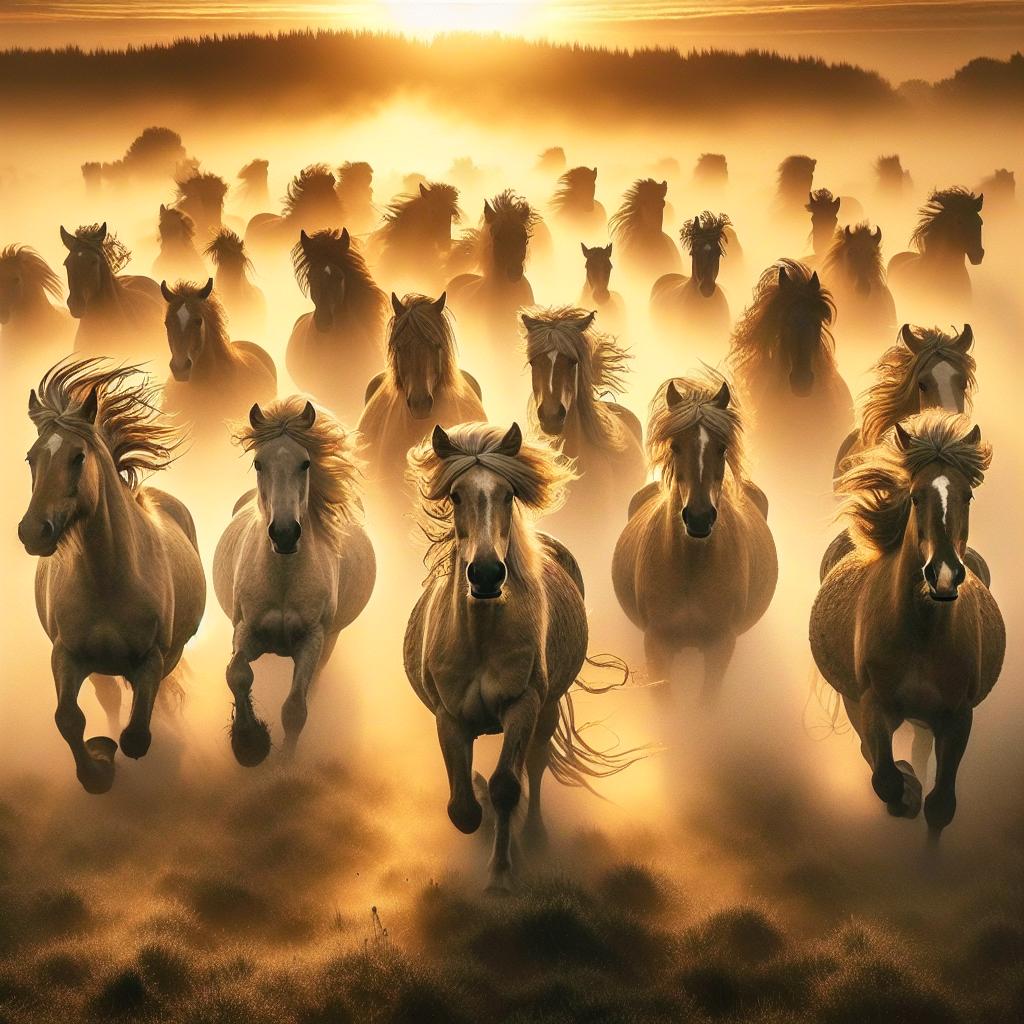 Ghostly Gallop at Dawn