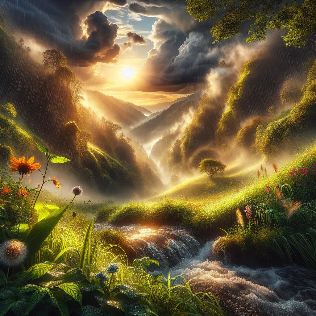 Rain-soaked Valley Vibrance