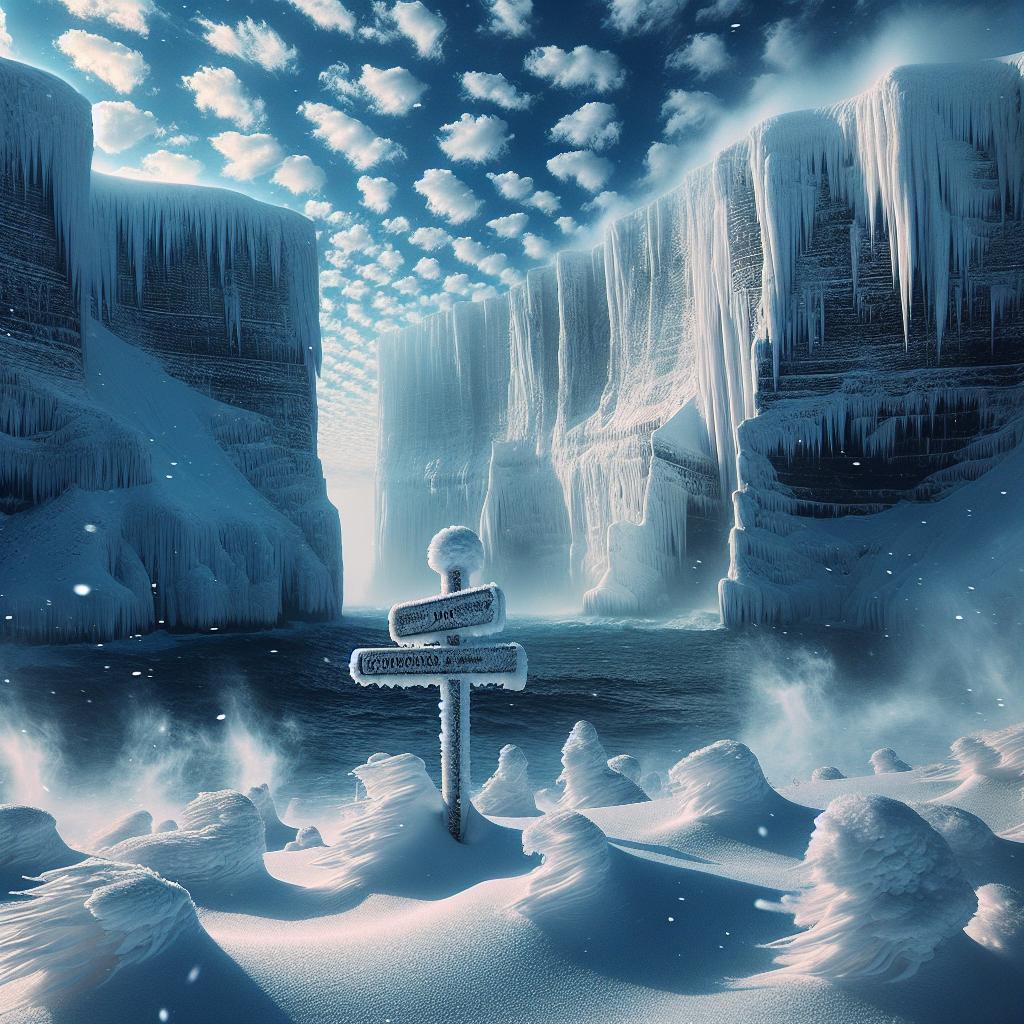 Mysterious Snowbound Cliffs